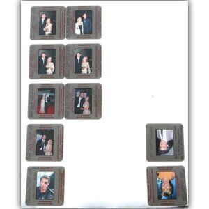 Lot of 10 color mounted slides of David Hasselhoff, Kim Basinger, Harry Glassman